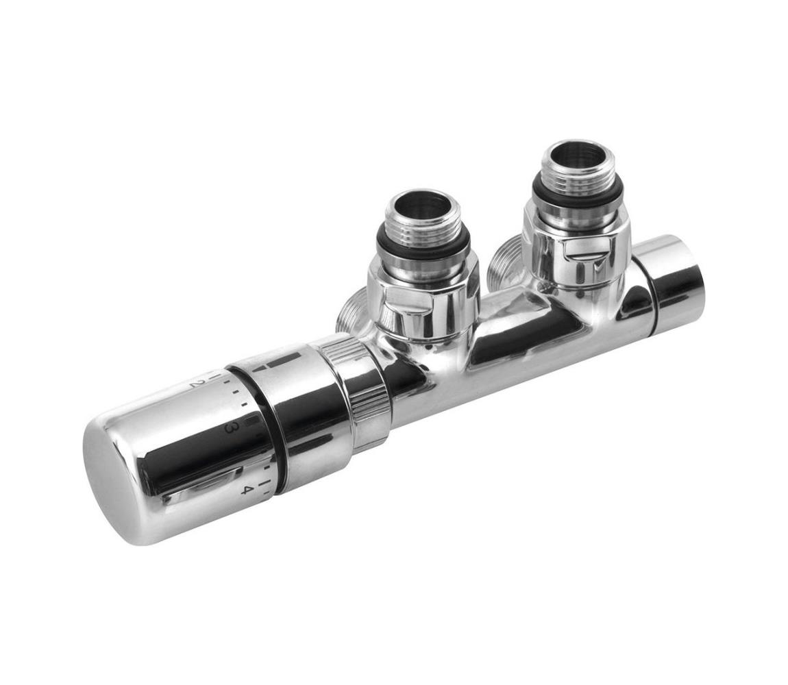 Sapho - Pripojovacia termostatická sada pre stredové pripojenie TWIN, ľavá, lesklý chróm CP3012S