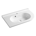 Sapho - Rohové zapustené umývadlo PULSE 75x43 cm mramor/biela