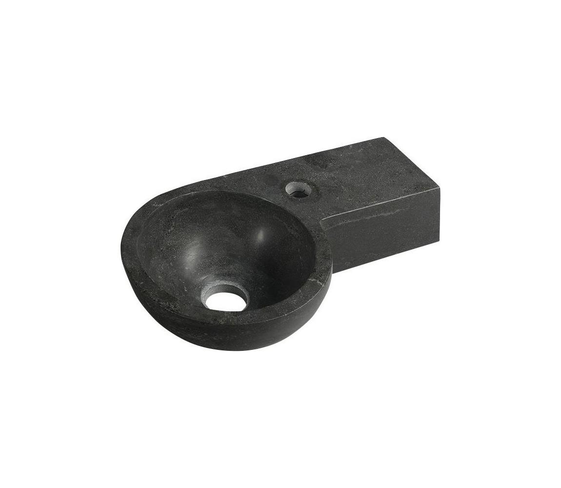 Sapho - Rohové závesné umývadlo BLOK 40x23 cm pravé/antracit 2401-32