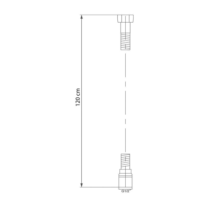 Sapho - Sprchová hadica SOFTFLEX 120 cm metalická strieborná