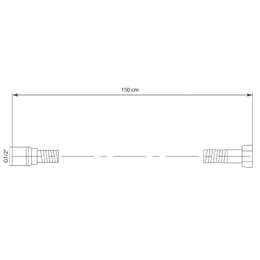 Sapho - Sprchová hadica SOFTFLEX 150 cm matná čierna