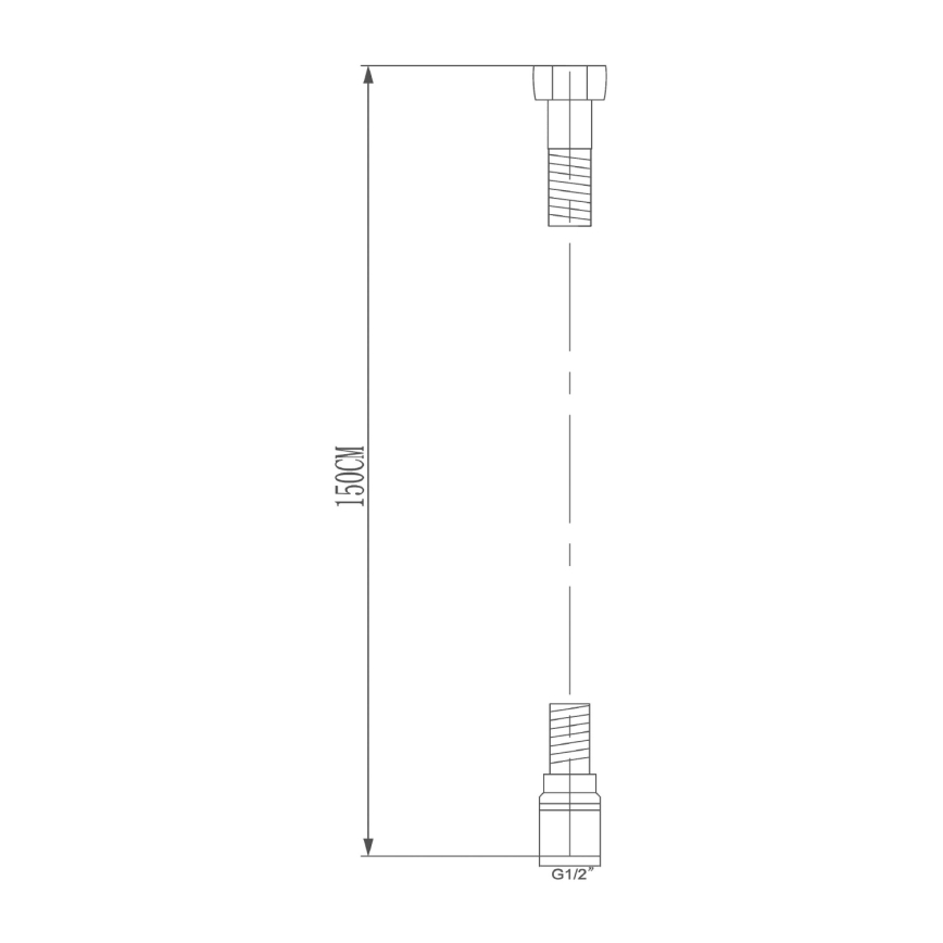 Sapho - Sprchová hadica SOFTFLEX 150 cm strieborná