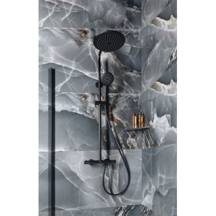 Sapho - Sprchová súprava SOLARIS s batériou, matná čierna