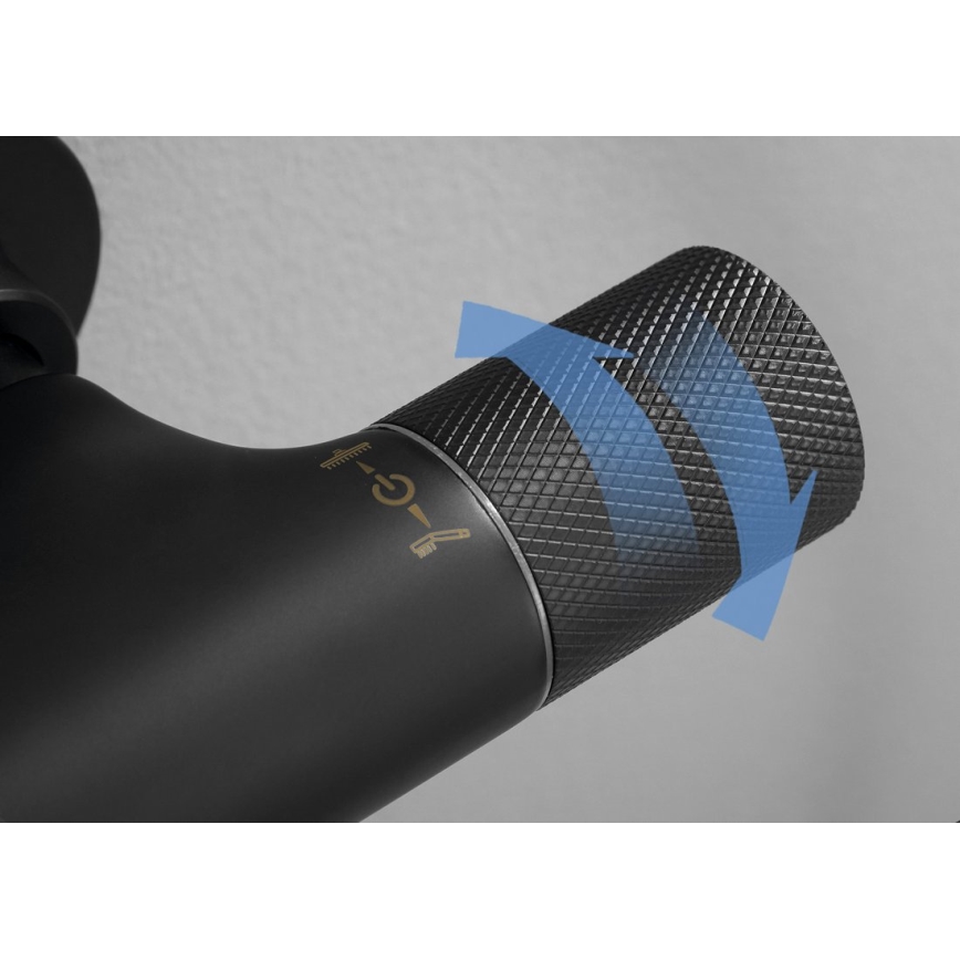 Sapho - Sprchová súprava SOLARIS s batériou, matná čierna