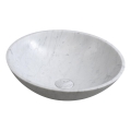 Sapho - Umývadlo na dosku BLOK, priemer 42 cm, kameň/Carrara/matná biela