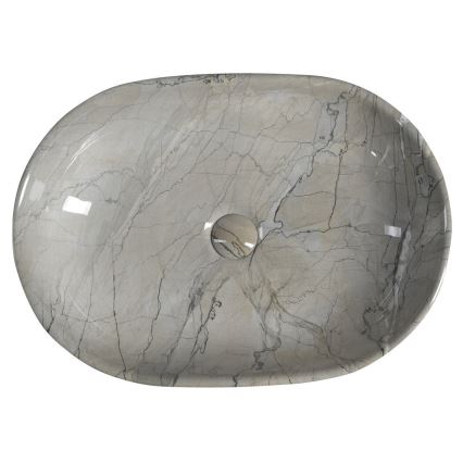 Sapho - Umývadlo na dosku DALMA 59x42 cm keramika/grigio