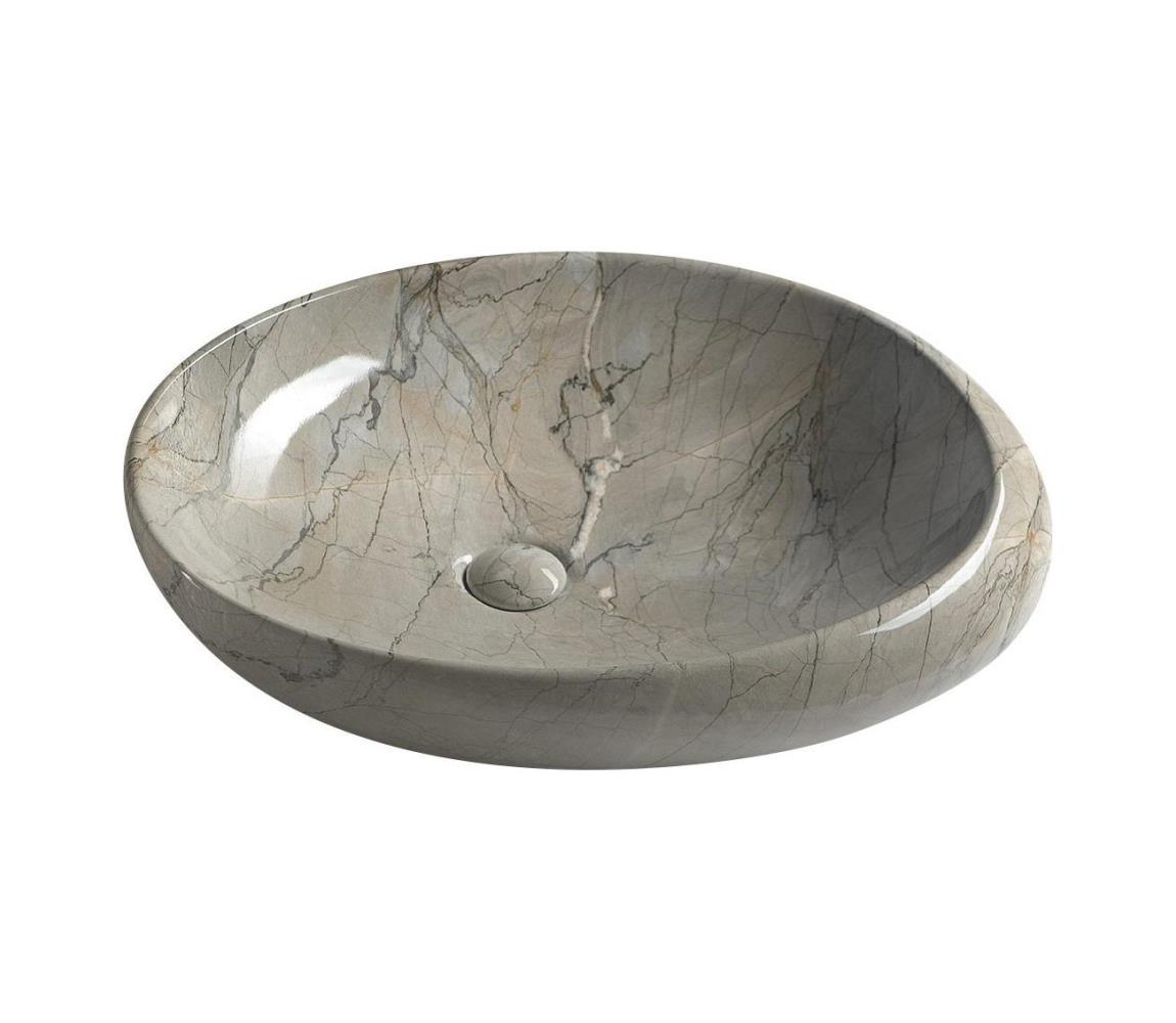 Sapho - Umývadlo na dosku DALMA 68x44 cm grigio MM313