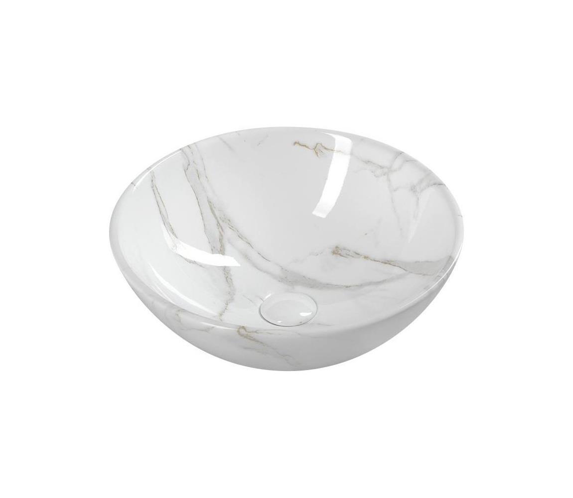 Sapho - Umývadlo na dosku DALMA pr. 42 cm keramika/Carrara/biela MM117