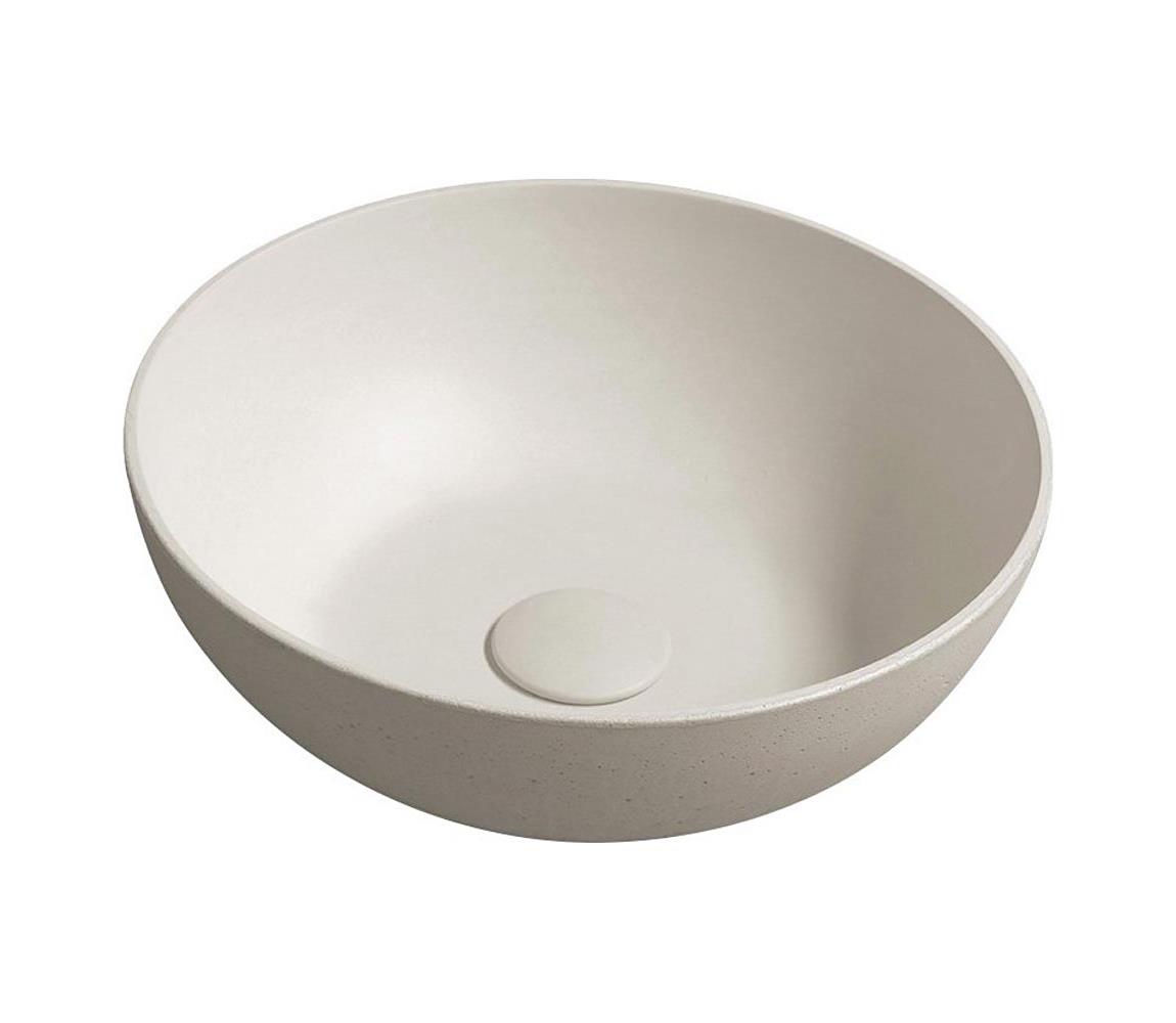 Sapho - Umývadlo na dosku FORMIGO pr. 39 cm betón/piesková FG314