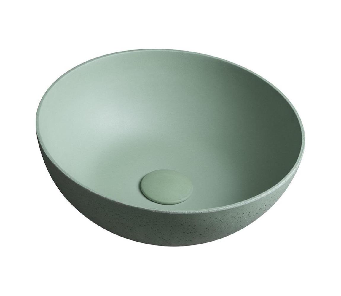 Sapho - Umývadlo na dosku FORMIGO priemer 39 cm betón/zelená FG323