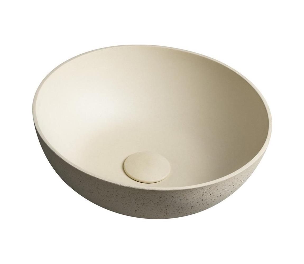 Sapho - Umývadlo na dosku FORMIGO Ø 39 cm betón/béžová FG322