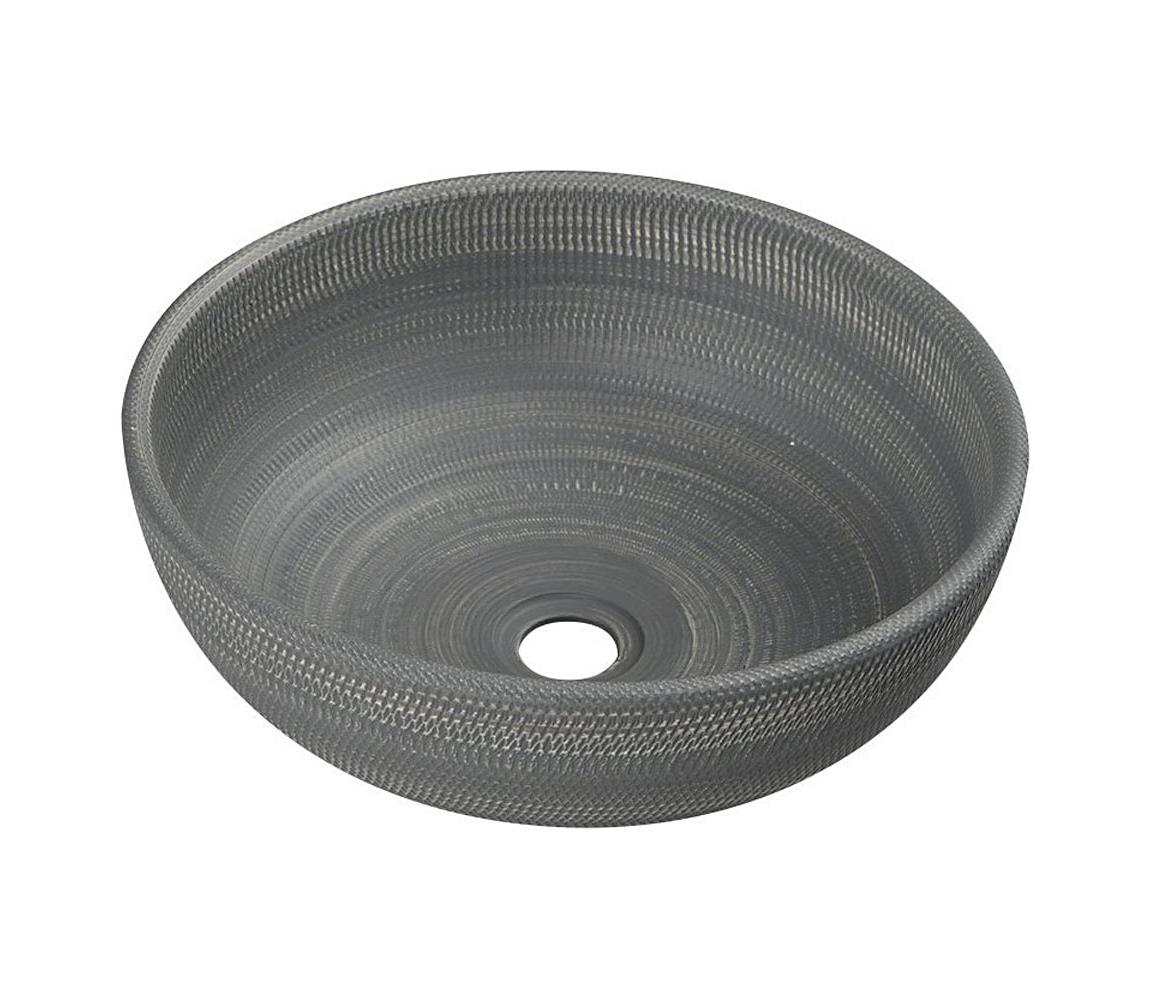 Sapho - Umývadlo na dosku PRIORI, priemer 41 cm, keramika/šedá PI024