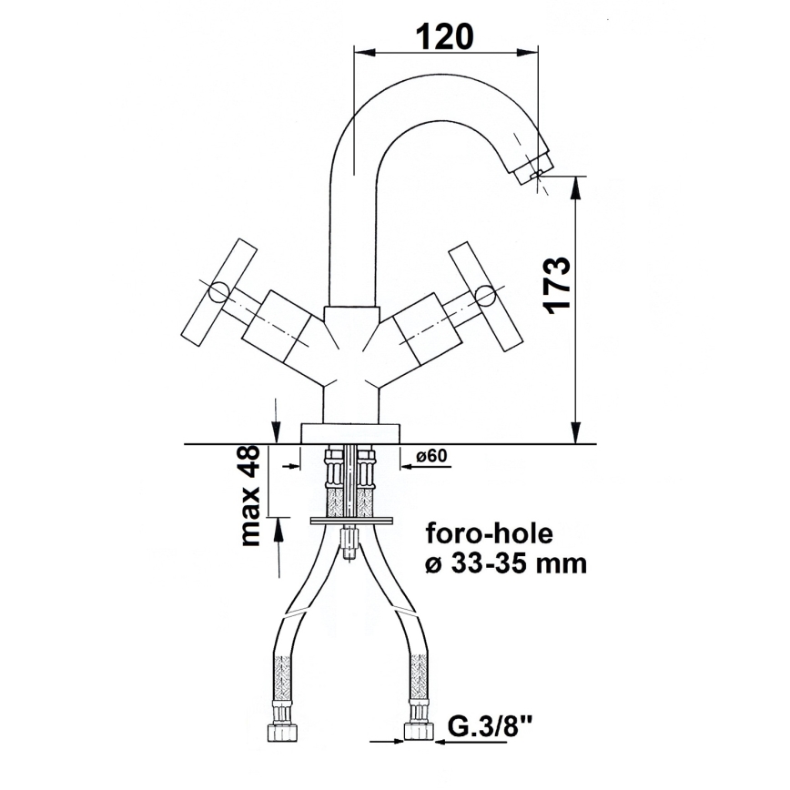 Sapho - Umývadlová batéria AXIA v lesklom chróme