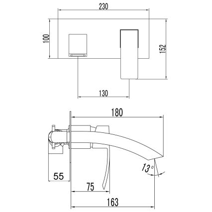 Sapho - Umývadlová batéria GINKO matná čierna