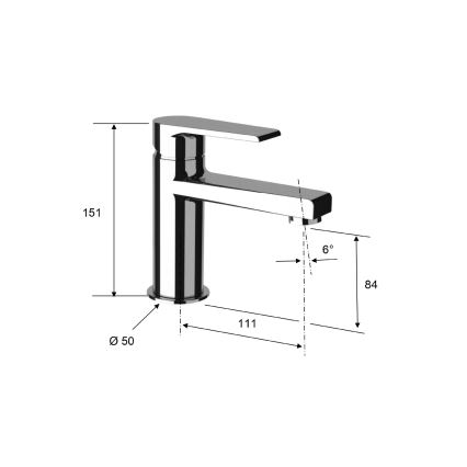 Sapho - Umývadlová batéria KAI 15 cm matná čierna