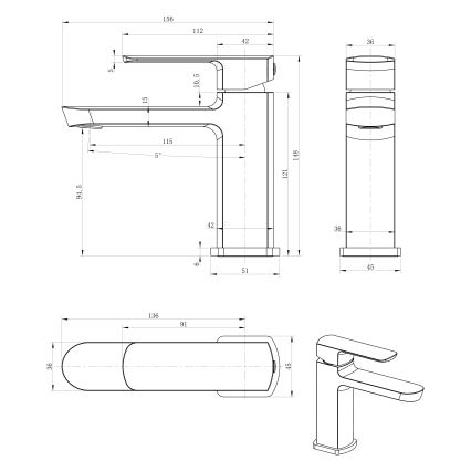 Sapho - Umývadlová batéria MIXONA 14,8 cm lesklý chróm