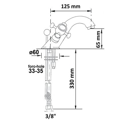 Sapho - Umývadlová batéria s výpustou ANTEA zlatá