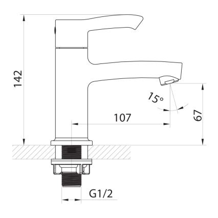 Sapho - Umývadlová batéria SMALL 14 cm lesklý chróm