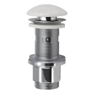 Sapho - Umývadlová výpusť Click-Clack BLOK pr. 6,7 cm mramor/biela