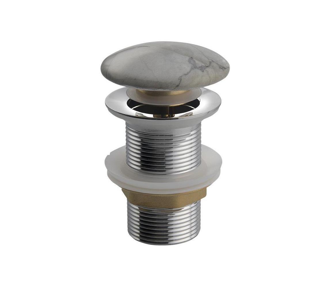 Sapho - Umývadlový odtok Click-Clack DALMA, priemer 6,7 cm, grigio MM713