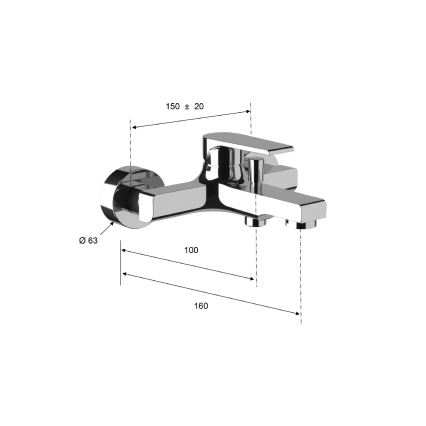 Sapho - Vaňová batéria KAI matná čierna