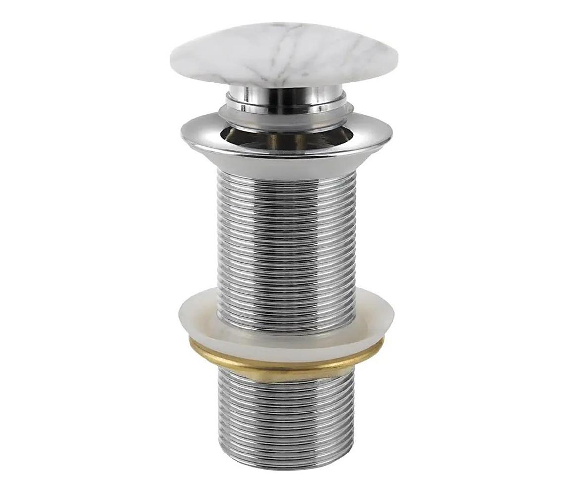Sapho - Výpusť umývadla BLOK, priemer 6,6 cm, carrata/biela 2401-941