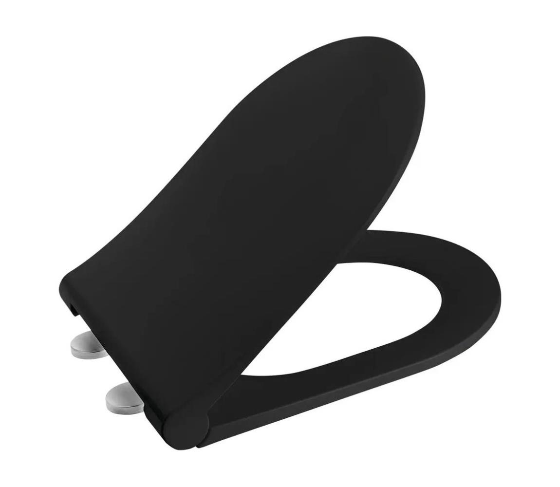 Sapho - WC sedadlo SoftClose AVVA SLIM matná čierna 100787-110