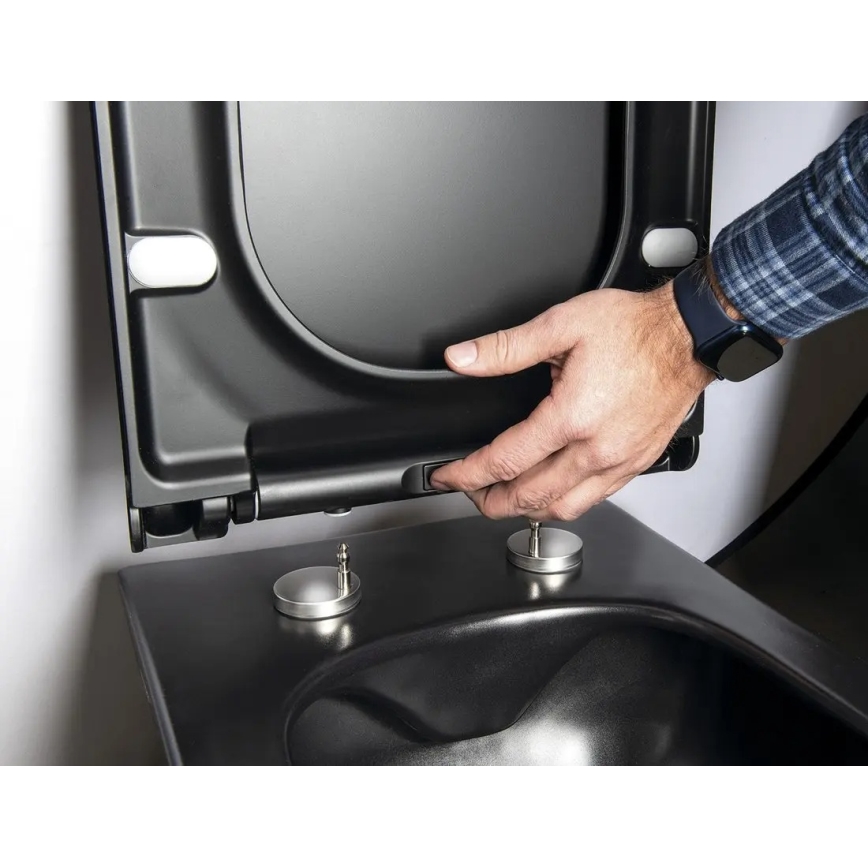 Sapho - WC sedadlo SoftClose AVVA SLIM matná čierna