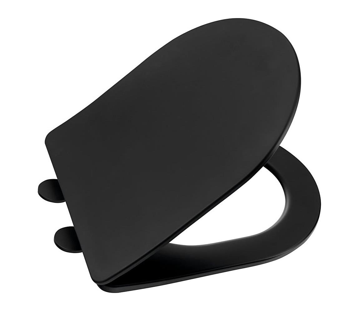 Sapho - WC sedátko PACO SoftClose, čierne PCS1012B