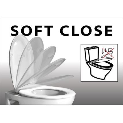 Sapho - Záchodová doska SoftClose EDITA biela