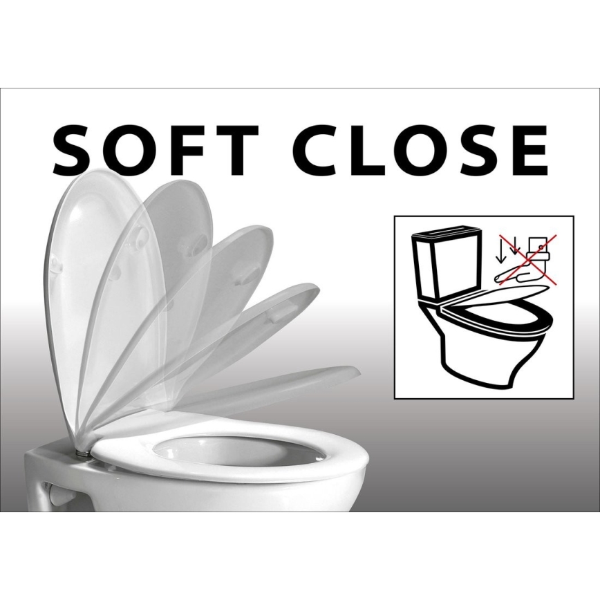 Sapho - Záchodová doska SoftClose EDITA biela