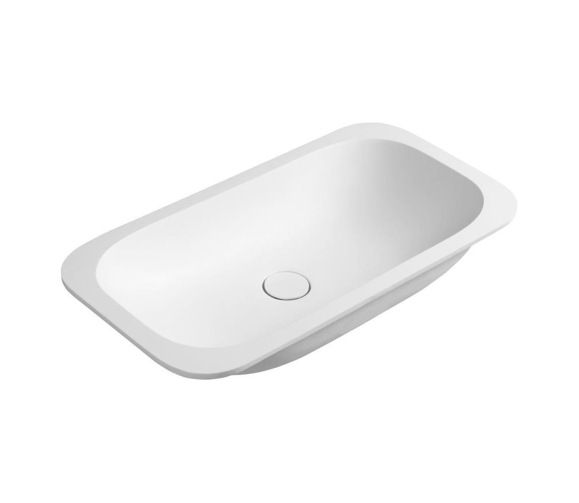 Sapho - Zapustené umývadlo ROCKSTONE 67x35,5 cm matná biela IM630