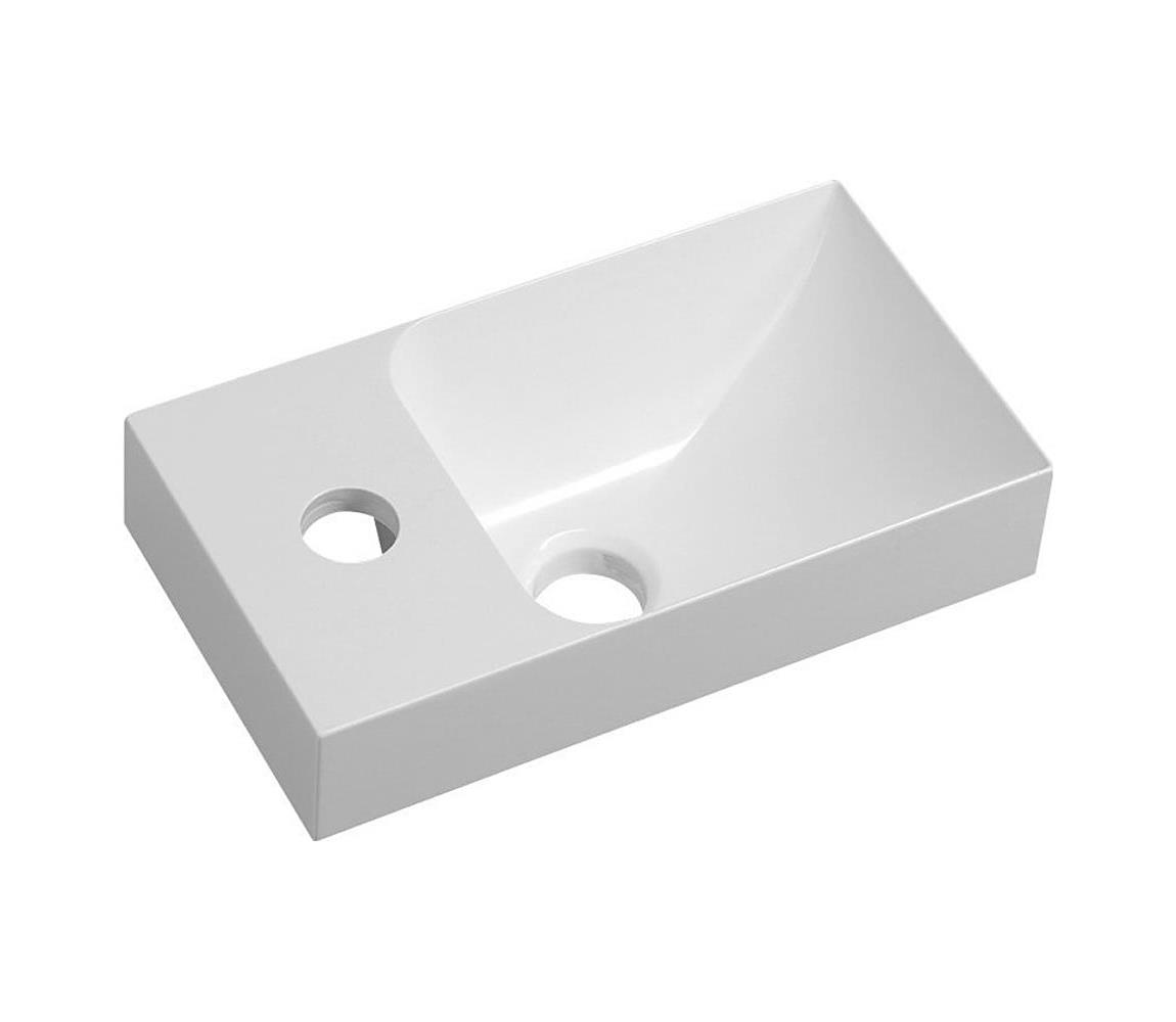 Sapho - Závesné umývadlo PICCOLINO 31x17 cm ľavé/liaty mramor/biela PK300