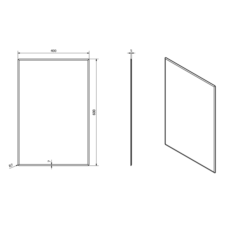 Sapho - Zrkadlo ACCORD 40x60 cm