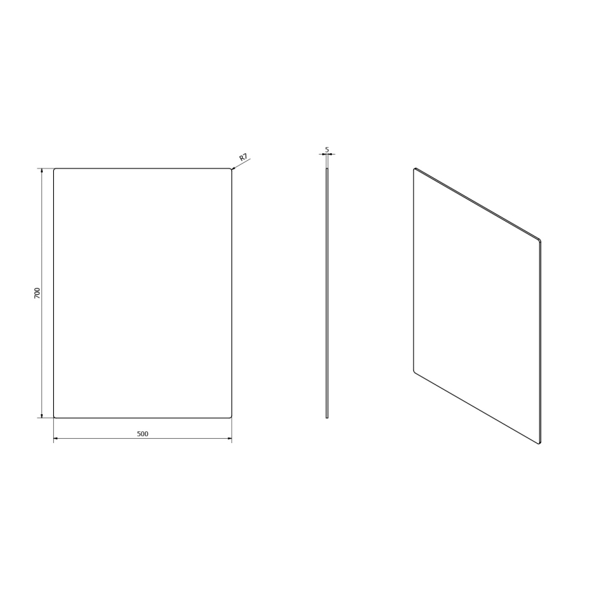 Sapho - Zrkadlo PLAIN 50x70 cm