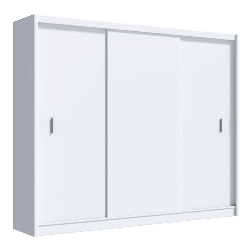 Šatní skriňa s posuvnými dverami SAPHIRA 250x215 cm biela