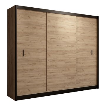Šatní skriňa s posuvnými dverami SAPHIRA 250x215 cm dub craft