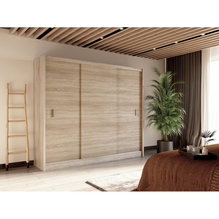 Šatní skriňa s posuvnými dverami SAPHIRA 250x215 cm dub sonoma