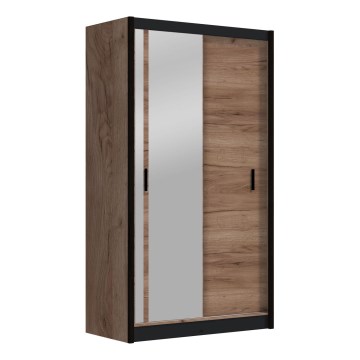 Šatní skriňa so zrkadlom SABRINA 120x215 cm dub craft