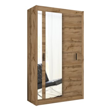 Šatní skriňa so zrkadlom SABRINA 120x215 cm dub woltan