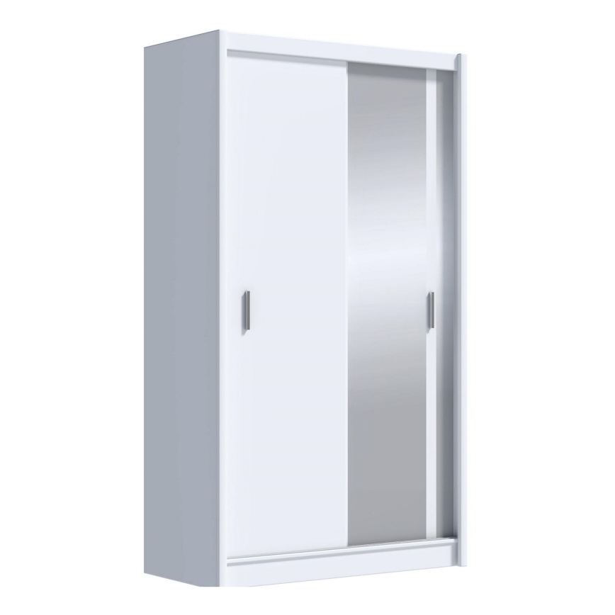 Šatní skriňa so zrkadlom SABRINA 150x215 cm biela
