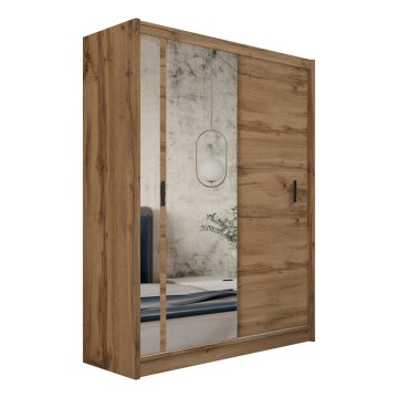 Šatní skriňa so zrkadlom SABRINA 180x215 cm dub woltan