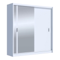 Šatní skriňa so zrkadlom SABRINA 203x215 cm biela