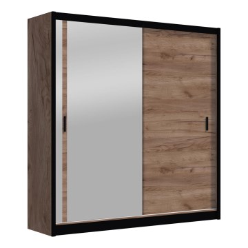 Šatní skriňa so zrkadlom SABRINA 203x215 cm dub craft