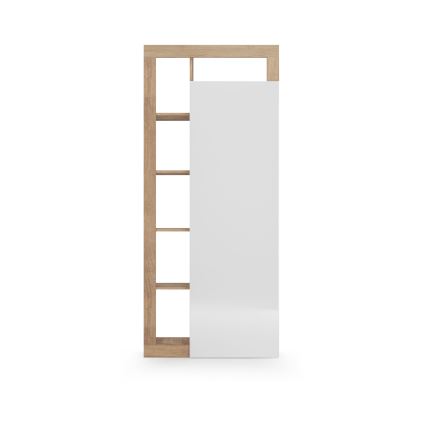 Šatníková skriňa LENOR 91x209 cm biela/hnedá