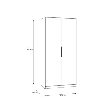 Šatníková skriňa MARO 100x213 cm dub artisan