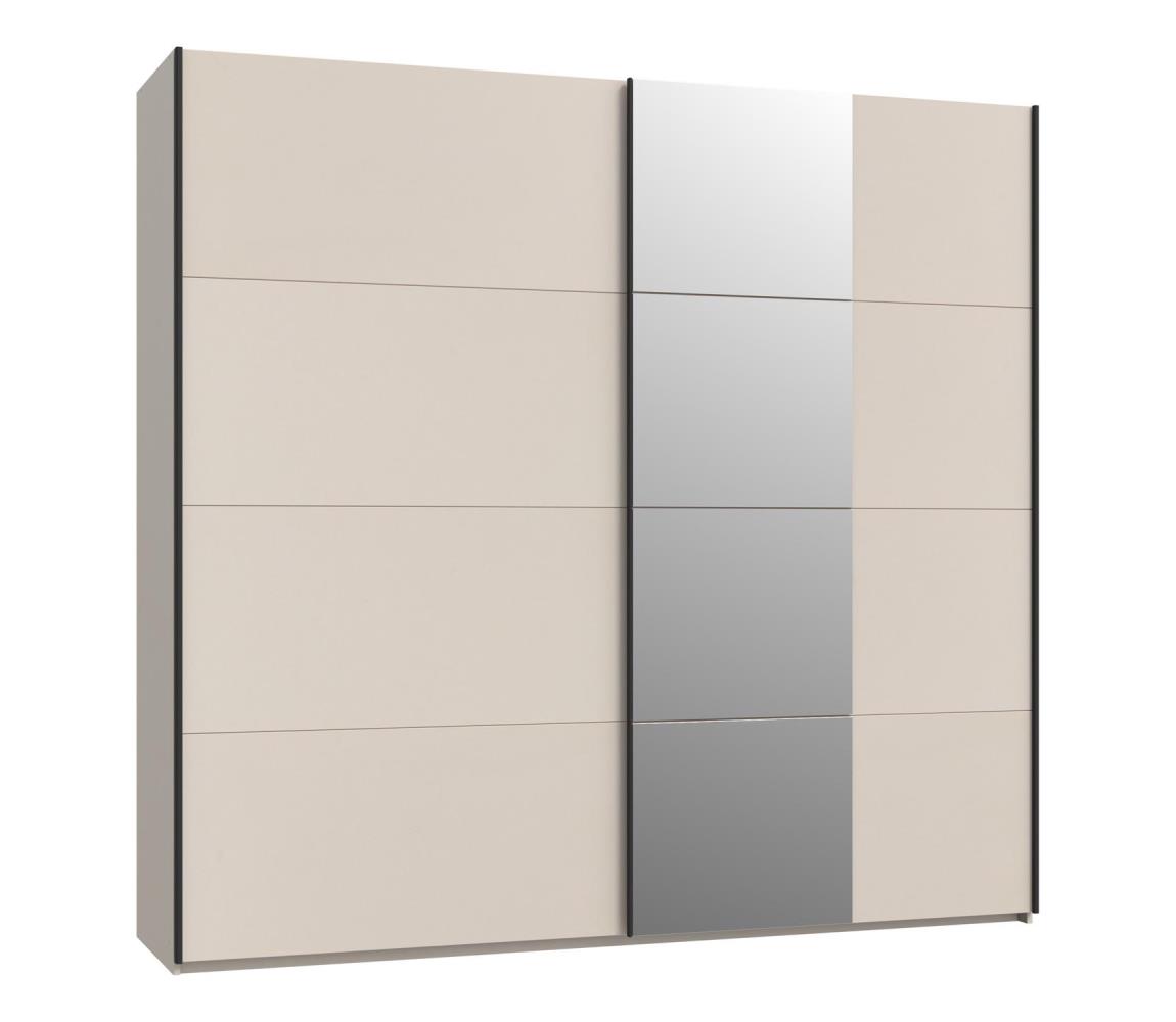 Šatníková skriňa so zrkadlom ODEN 220x210 cm béžová SHMS92412-U60