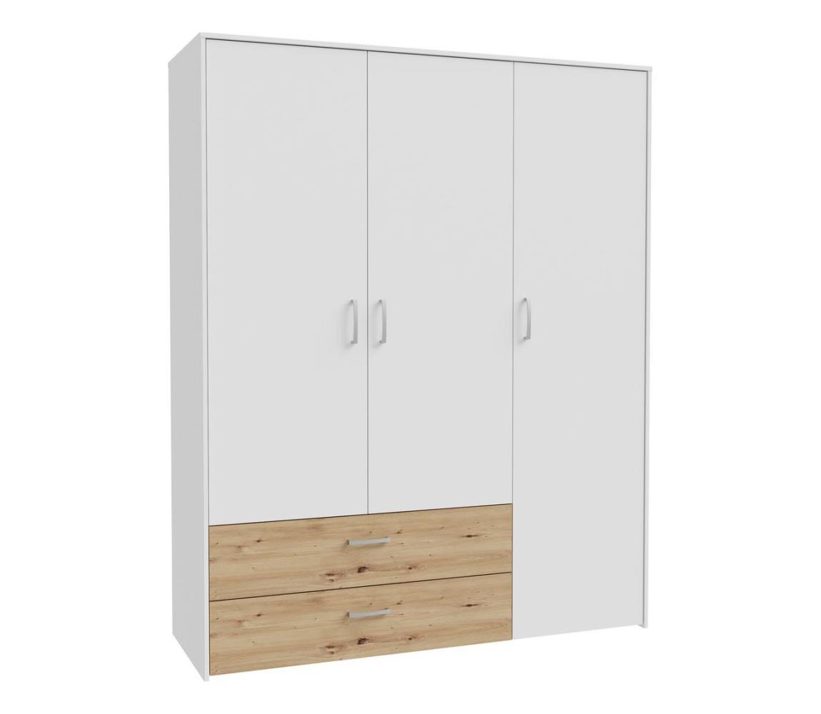 Šatníková skriňa URO 152x190 cm dub artisan/biela CUGS831-C853