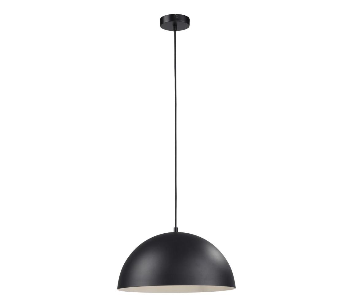 Schöner Wohnen 11728-18 - Závesný luster ALI na lanku, 1xE27/25W/230V, priemer 38 cm, čierny 11728-18
