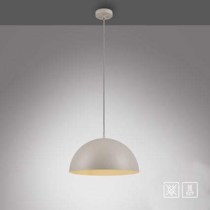 Schöner Wohnen 11728-39 - Závesné svietidlo ALI na lanku 1xE27/25W/230V pr. 38 cm sivá